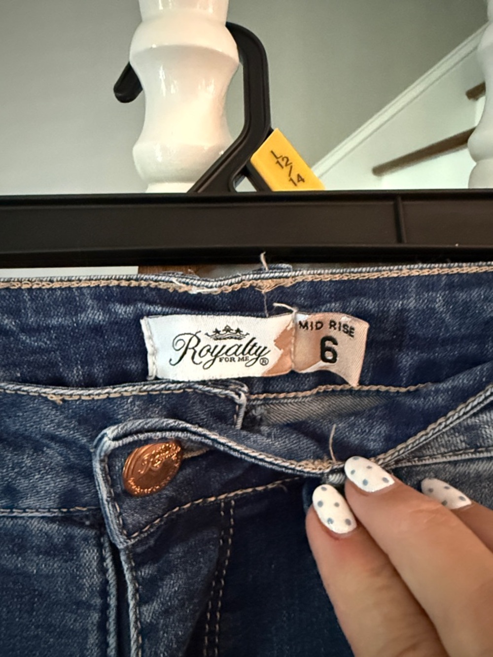 Royalty For Me Dark Blue Frayed Ankle Skinny Jeans - Picture 2 of 4
